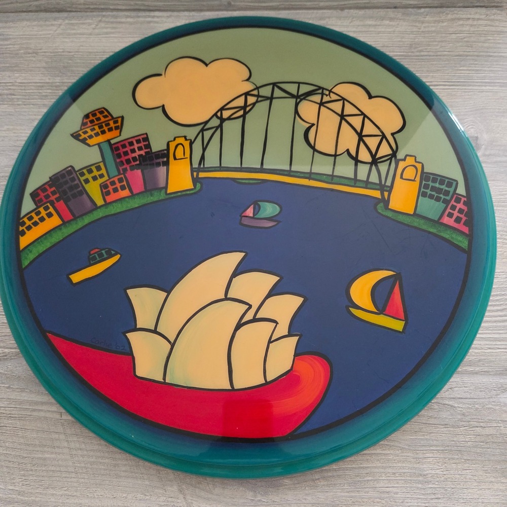 MCM Aussie Homecraft Lazy Susan Sydney Harbour Opera House Bridge Funky retro